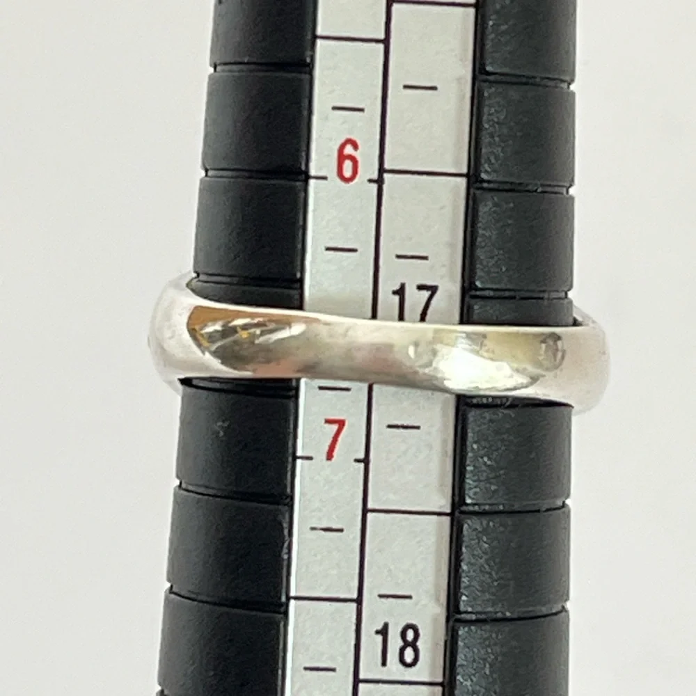 Sterling Silver‎ Gold Plated Vintage Ring Engraved Design Size 6.5